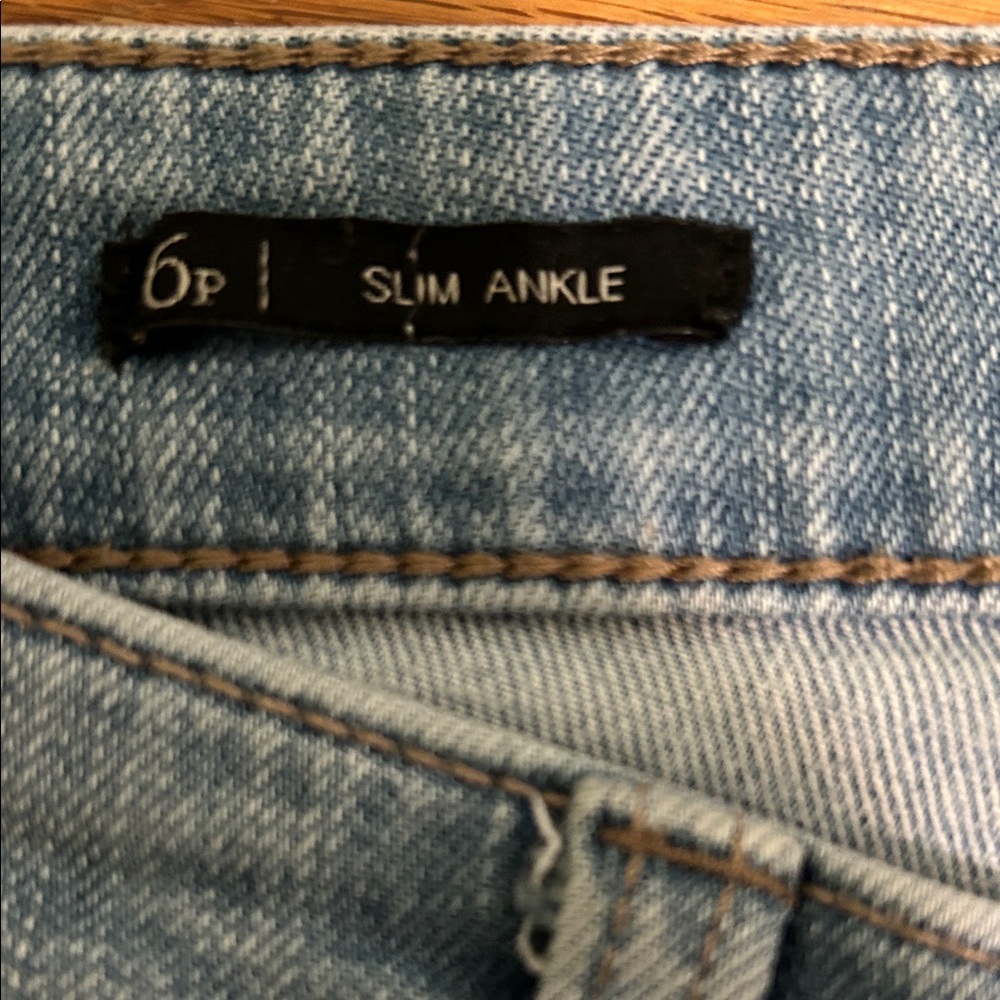 Talbots Slim Ankle jeans Light Blue 6P 6 Petite flawless five-pocket - Picture 4 of 6